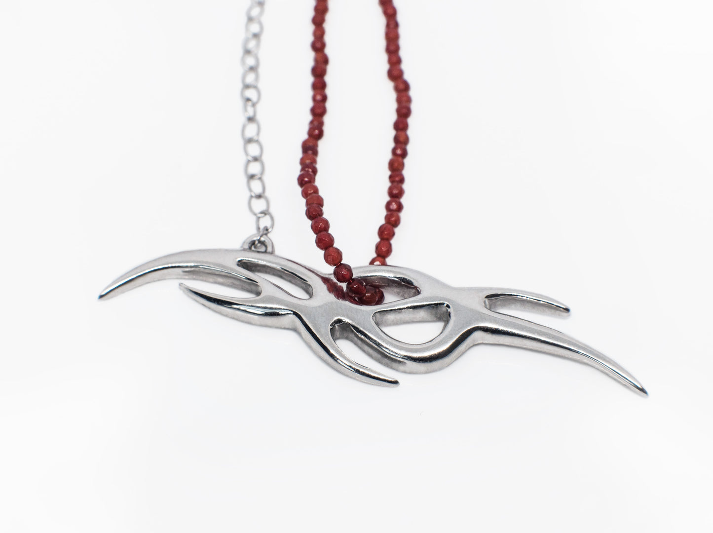 Silver + Garnet Tribal Chocker